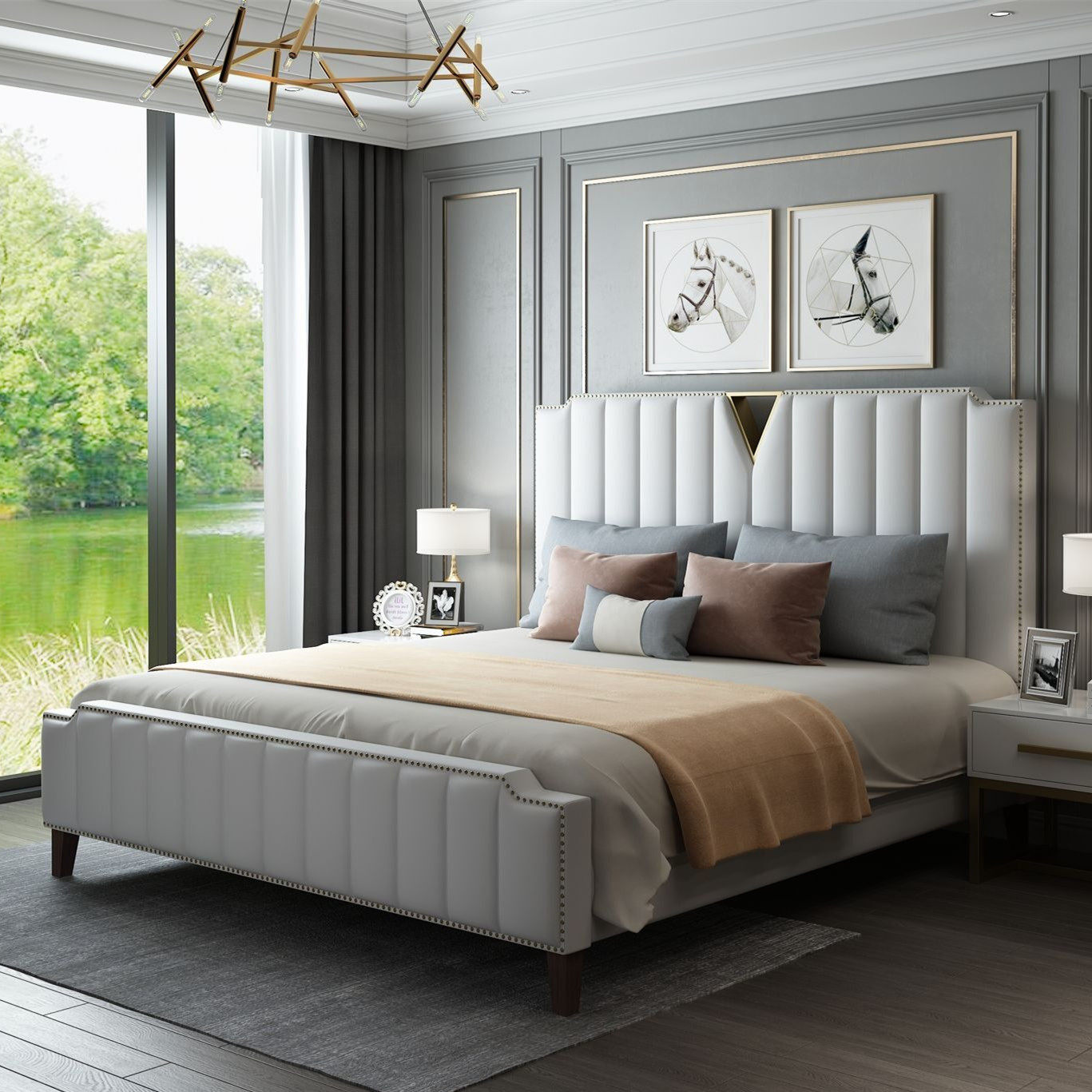 8米后现代简约港式轻奢床双人北欧网红床优惠券