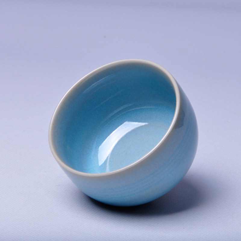 王振芳 天青手拉坯大杯子 中国陶瓷工艺大师