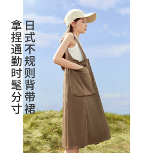 2024夏季女童纯棉连衣裙中大童工装风背带裙儿童洋气裙子