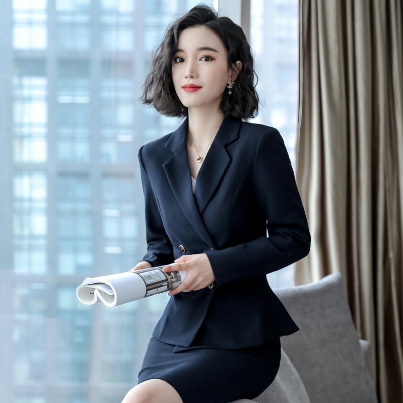 职业装套装女2021新款时尚秋冬商务面试正装ol西装工作服三件套