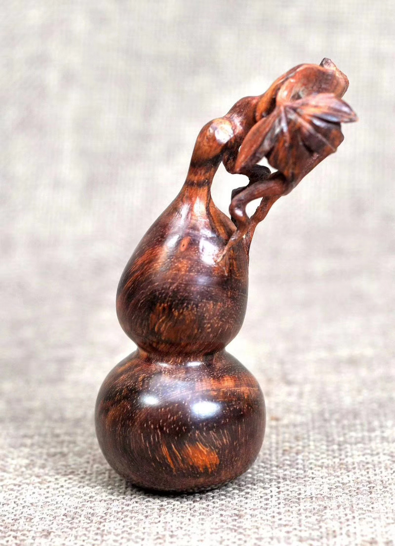 正华海南黄花梨油梨 葫芦a 把玩件