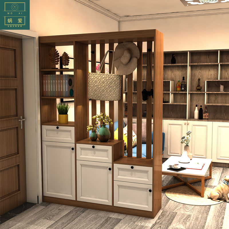 大全—蜗爱北欧式进门玄关柜鞋柜隔断柜客厅轻奢屏风镂空衣帽柜可定制