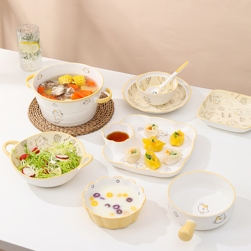 创意陶瓷卡通儿童餐具可爱家用釉下米