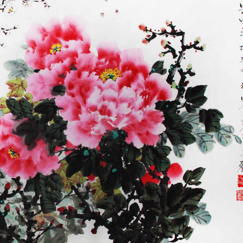 (朝鲜)功勋画家李哲《蔷薇花开》平壤美术大学 麦子印象馆