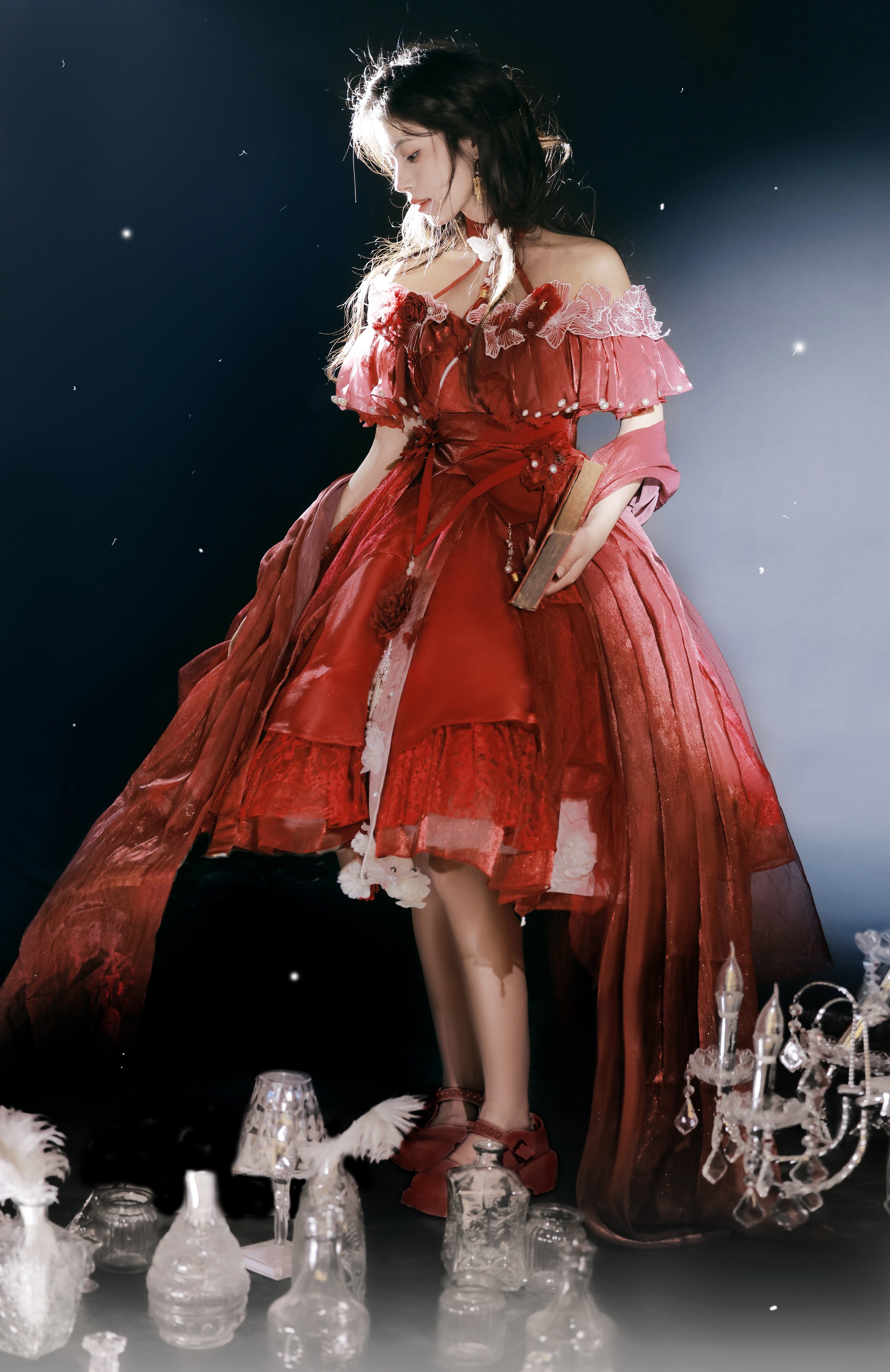 世界情人(尾款) 中华风花嫁lolita华洛丽塔盖头国风情侣