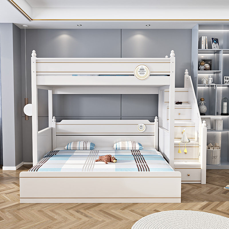 高低床多功能组合床成人双层床1米8上下床子母床交错式小户型大人