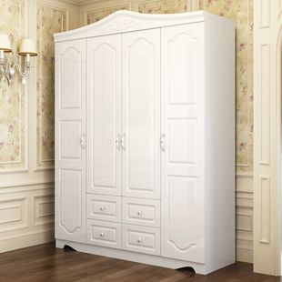 衣柜简约现代经济型三门四门卧室家用分段式实木质板式欧式衣橱