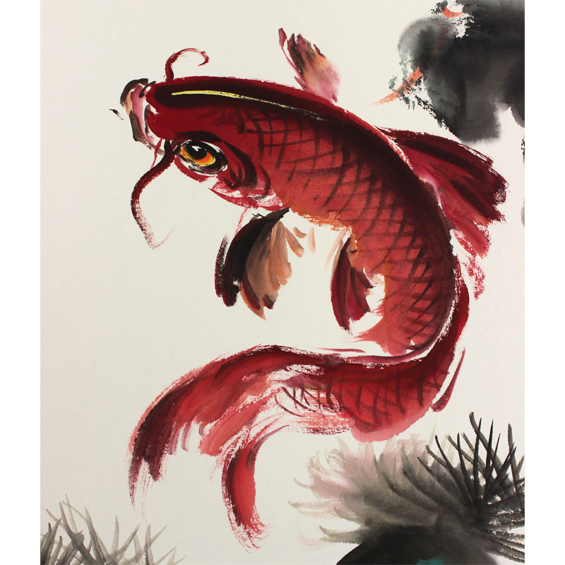 郑朝红《吉庆有余》纸本国画