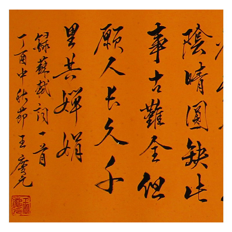 王庆元 《明月几时有》 纸本水墨书法