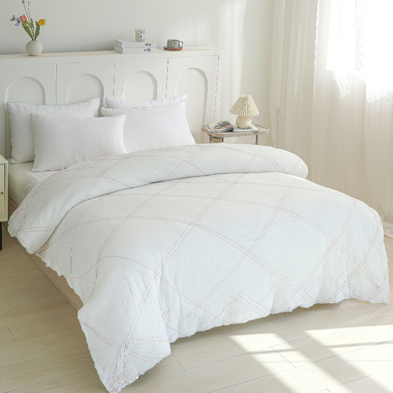 白色棉花被芯被子春夏秋冬季加厚保暖学生宿舍单人床被褥双人棉絮