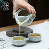 三勤堂影青瓷快客杯一壶二杯 景德镇功夫茶具手抓壶便携旅行套装 三勤堂影青瓷快客杯一壶二杯 景德镇功夫茶具手抓壶便携旅行套装