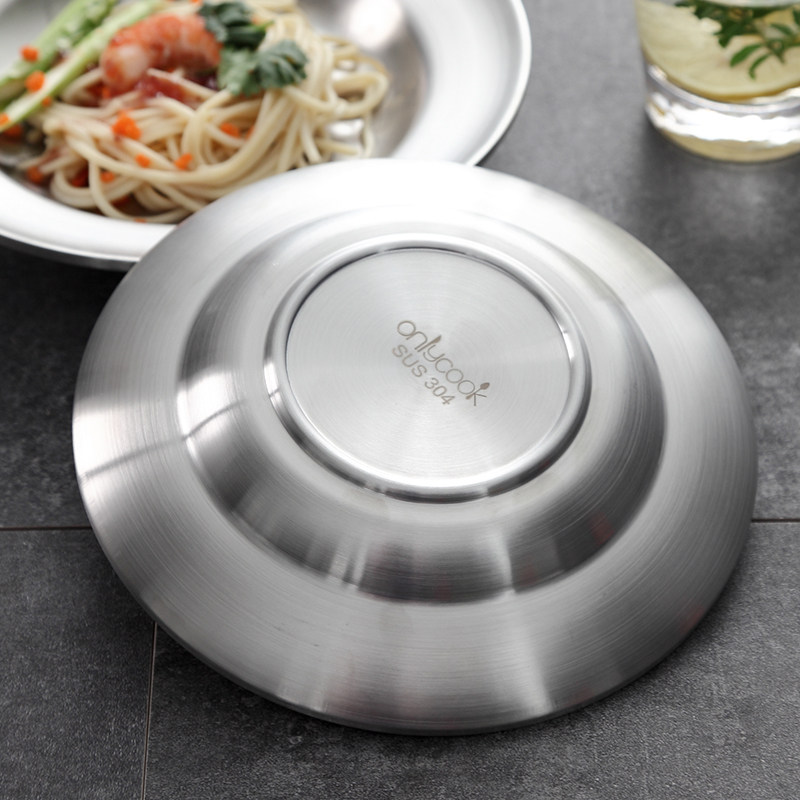 onlycook 304家用食品级不锈钢盘子