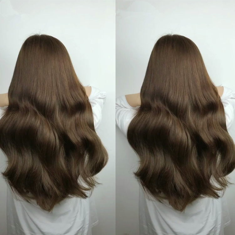 巧克力染发剂黑茶色植物天然无刺激染头发纯亚麻冷棕色蜂蜜染发膏