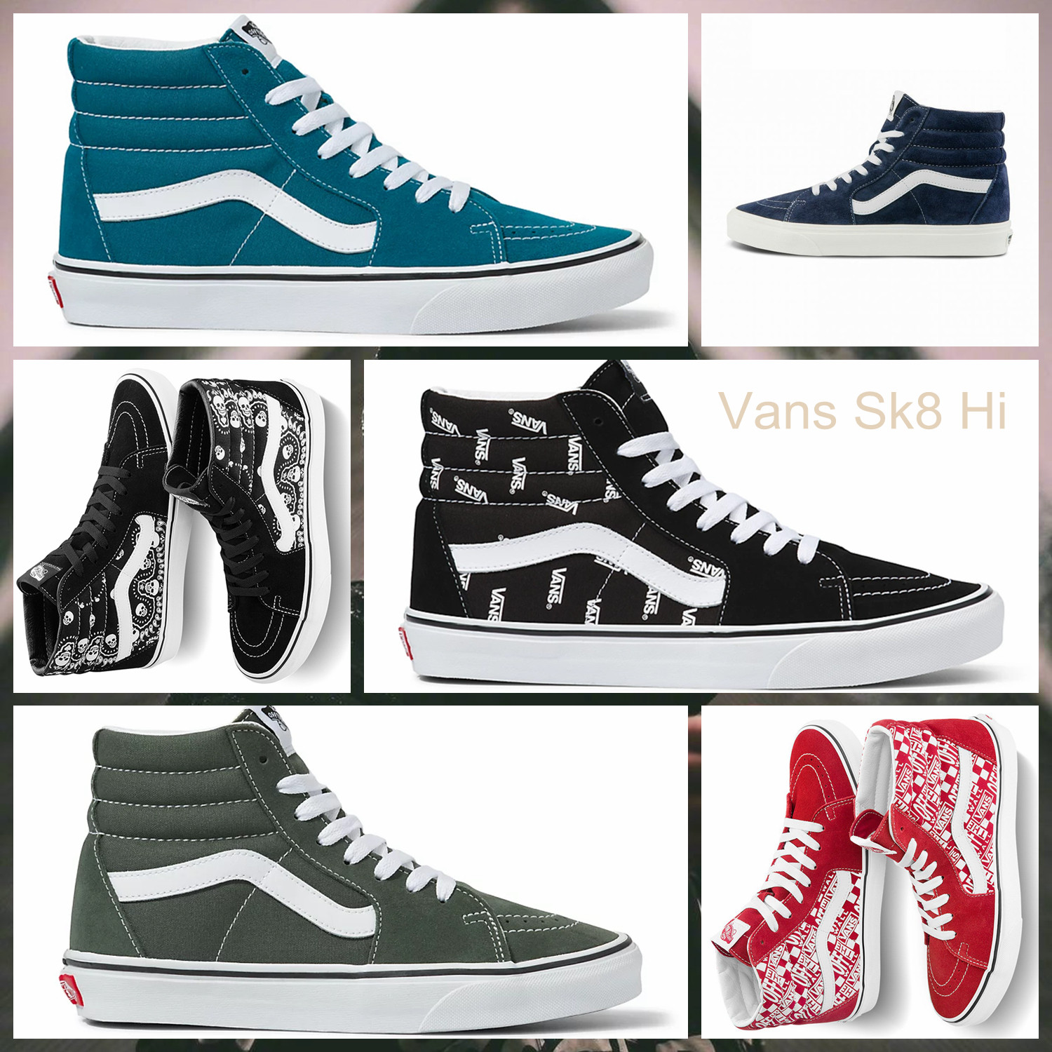 特价运动鞋女0_vans高帮范斯sk8军绿色蓝色男女鞋运动休闲帆布板鞋 vn