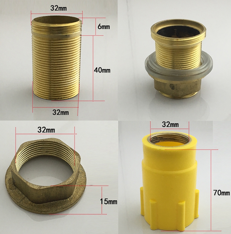 厨房洗菜盆面盆龙头安装配件 紧固件水龙头固定件高脚 螺纹管螺母