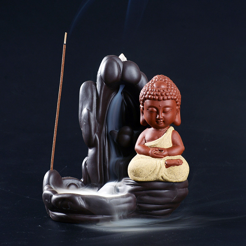 精品陶瓷家居紫砂摆件悟禅倒流佛像 优惠推荐