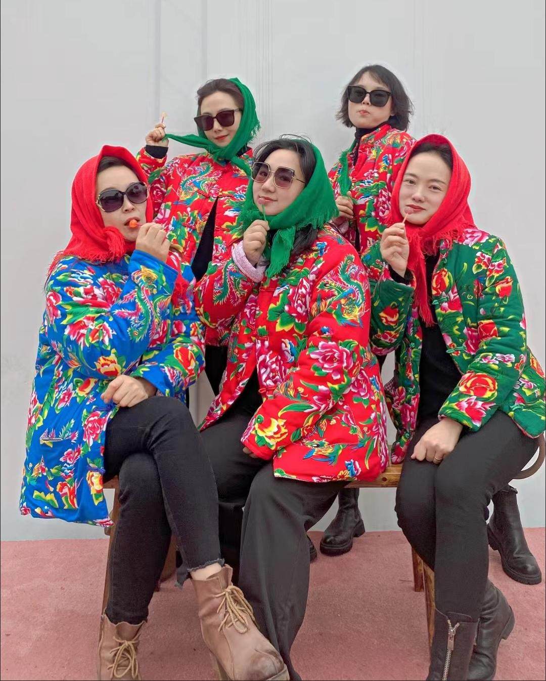 抖音同款网红东北大花棉袄加棉加厚男女同款,保暖抗寒