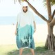 游泳浴袍旅行斗篷浴巾海边沙滩披风衣吸水速干大毛巾男女大人温泉