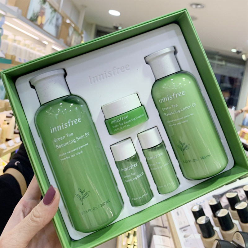 韩国innisfree悦诗风吟绿茶护肤套装水乳护肤品套盒补水正品学生