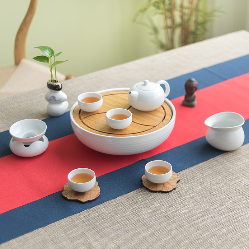 随园 日式功夫茶具 创意风车茶盘白瓷小茶杯简约现代家用茶具套装在类目 餐饮具, 茶具, 功夫茶具中 - 来自Buy2taobao.com提供专业的淘宝代购服务