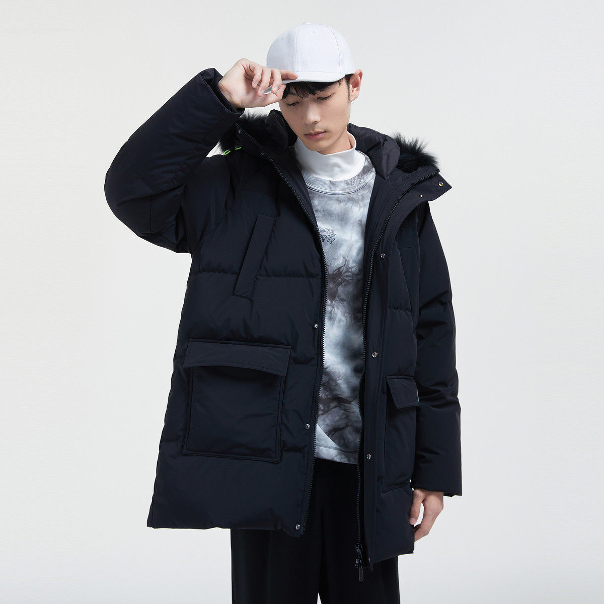 特价gxg羽绒服男中长款