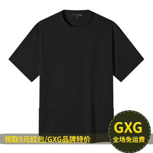 GXG 夏季新品时尚简约男款运动风圆领百搭短袖t恤GED14424522