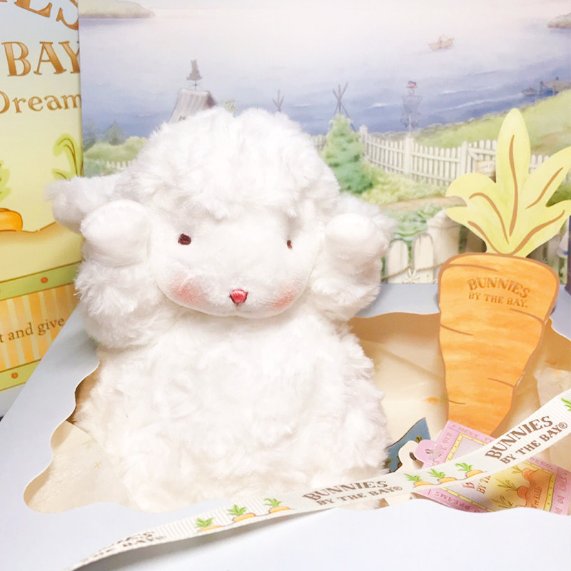 美国bunnies by the bay小羊公仔毛绒玩具抖音小坐羊玩偶圣诞礼物
