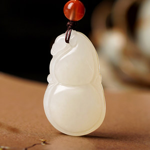 和田玉葫芦吊坠女玉石玉坠项链男挂坠子女款小巧玉白玉