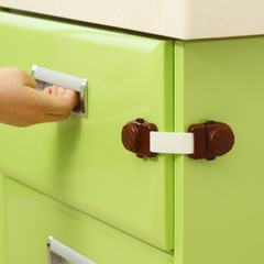 日本原单 优质常规款安全抽屉锁冰箱锁防夹手柜门安全锁