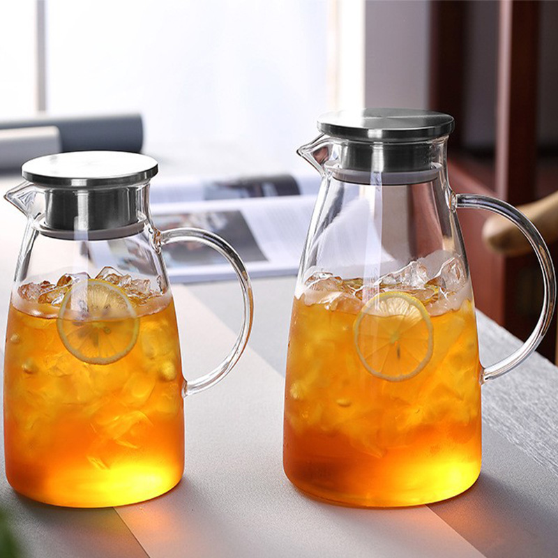 耐高温玻璃冷水壶水杯套装凉水壶家用1.5L玻璃凉白开壶柠檬果汁壶