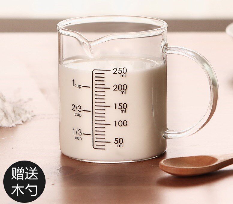 宝宝喝奶杯儿童成人专用冲奶粉泡牛奶便携有毫升带刻度的玻璃杯子