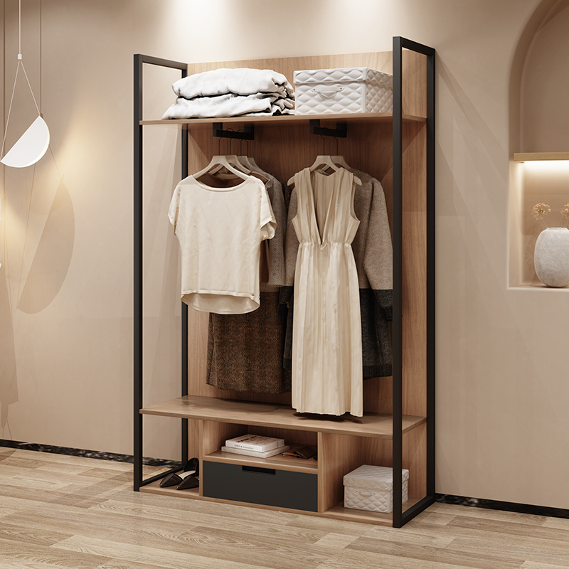 亿森堡开放式无门展示简约现代储物衣柜家用卧室小户型置物衣柜