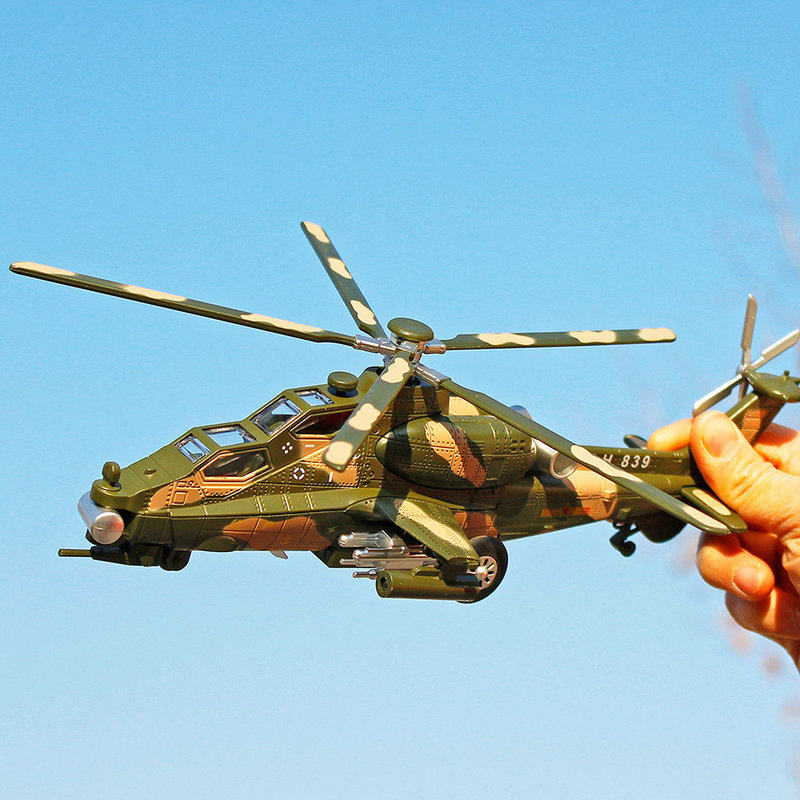 武直十10合金仿真军事战斗机直升机