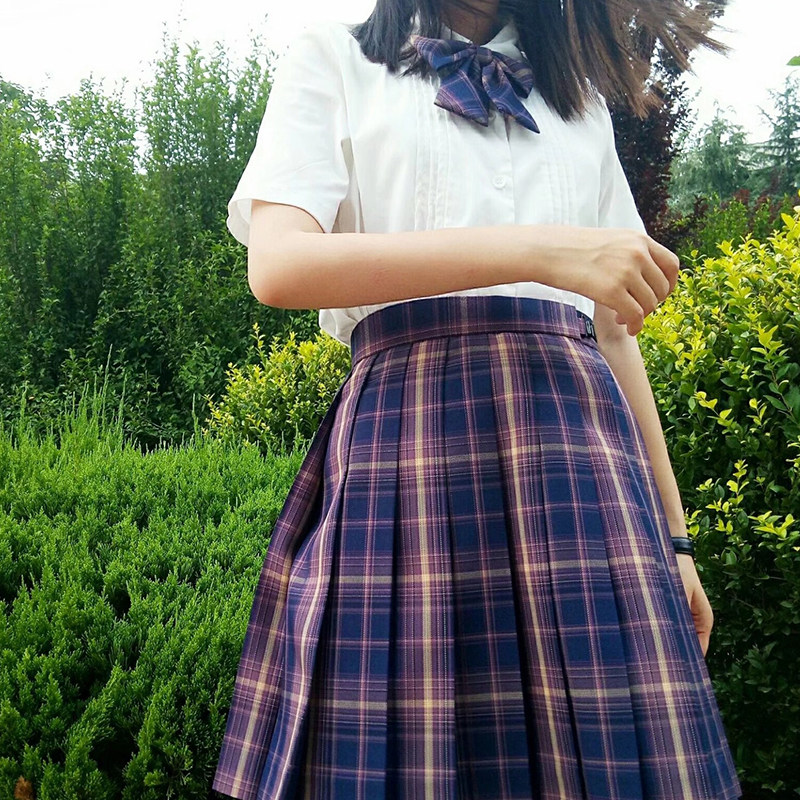 诸神黄昏jk制服裙日系正版学生短裙百褶裙学院风高腰格子裙半身裙