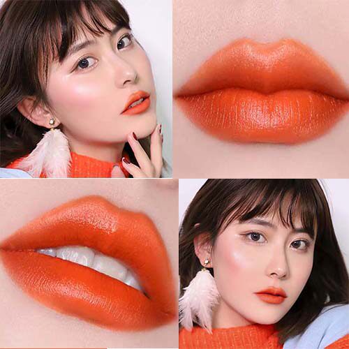 口红橘红色 橘色 橙红色_阿宝色口红元气朱砂橘色口红橙色系暖亮正