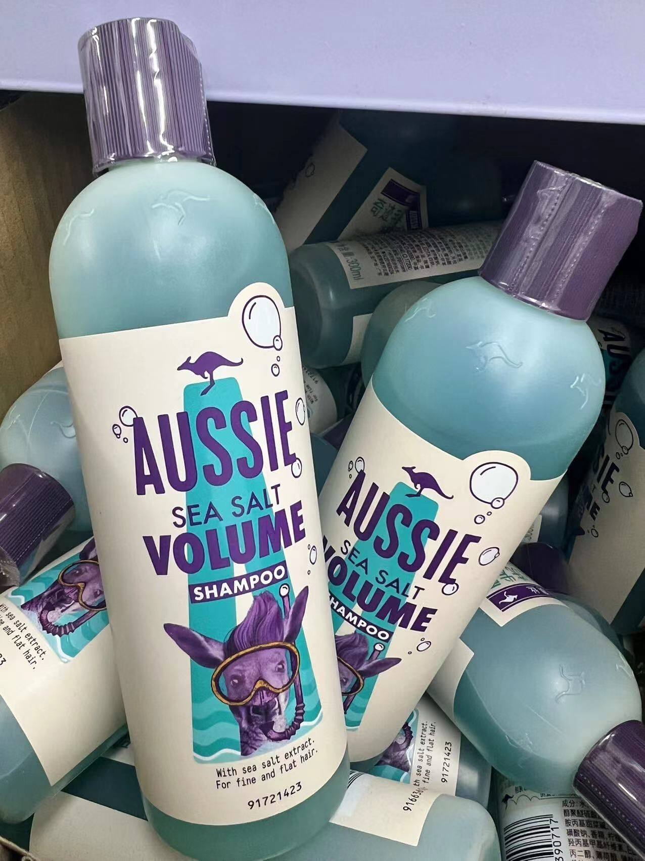 aussie澳丝白袋鼠洗发水海盐奇迹丰盈蓬松控油去屑止痒蓝瓶无硅油