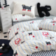 【富士商店】可爱卡通猫咪全棉四件套学生小清新宿舍被套床上用品