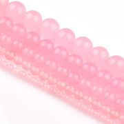 Myatou semi-finished DIY beaded jewelry accessories pink chalcedony beads jade bead beads accessories