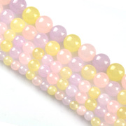 DIY Jewelry Accessories material light three-colored chalcedony semi-finished beads beads, three color jade