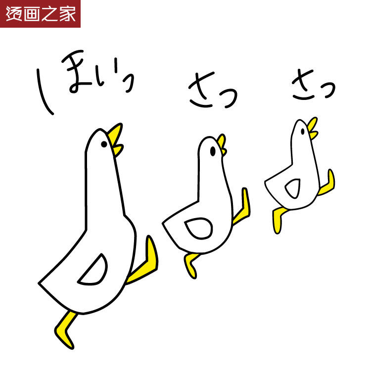 一折热转印烫画定制_卡通三只小鸭动漫烫画 热转印图案印花 可来图