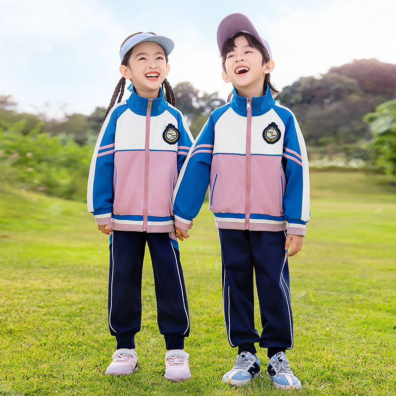 新款幼儿园园服春秋装学院风一年级儿童校服棉小学生班服三四件套