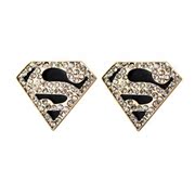 Email the Korean version of the Golden flashes diamond logo-triangular geometry to shape new men and women-Stud Earrings jewelry