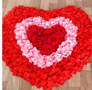热销假玫瑰花瓣批发_结婚庆用品批发仿真玫瑰假花瓣造型组合套餐婚床