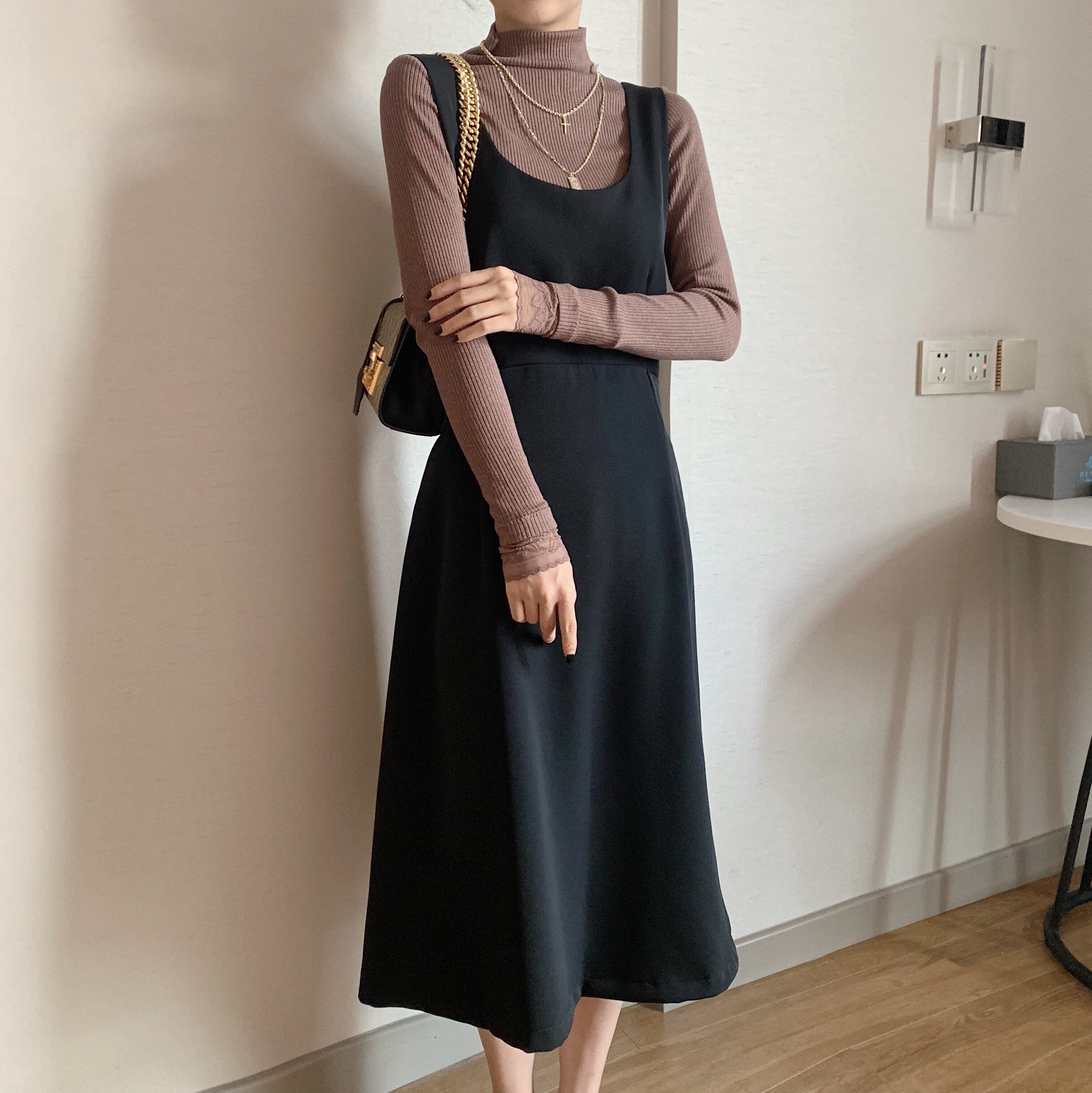 特价吊带连衣裙秋冬外穿