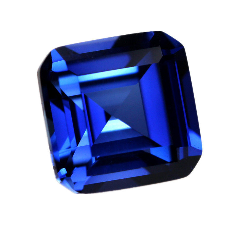 坦桑蓝宝石裸石未镶嵌戒指戒面吊坠彩宝八角正方形男女款珠宝首饰