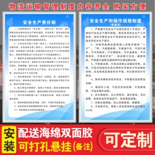 物流运输公司安全管理制度牌公司规章事故隐患排查安全例会制度