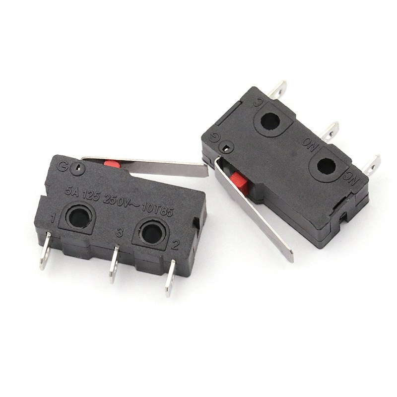 开关触点按键kw113z2微动直柄三脚5a250vac5个开关