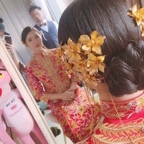 2020 new Chinese bridal headdress Phoenix crown wedding show Hefu headdress fringe step ancient headdress accessories