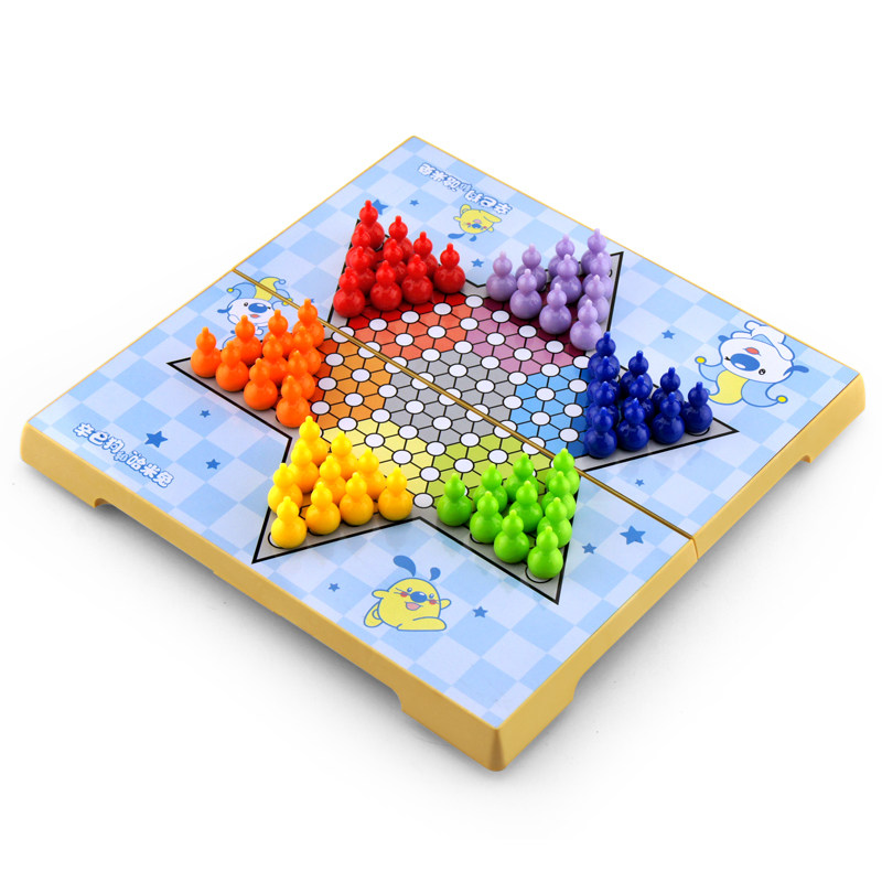 跳棋成人大号亲子儿童跳跳棋小学生益智带磁性折叠棋盘跳子棋跳旗