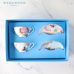 英国正品Wedgwood Cuckoo杜鹃布谷鸟骨瓷咖啡杯碟茶杯碟二杯二碟